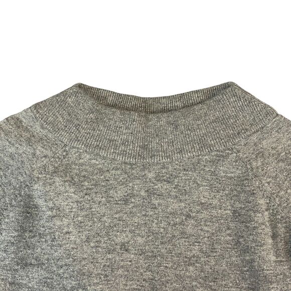 Ann Taylor Sweater Women Small Gray Wool Cashmere Long Sleeve Crew Neck Pullover - Picture 7 of 13